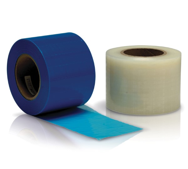 MARK3 Infection Control Barrier Film Blue 4" x 6" Roll of 1,200 Sheets Per Box